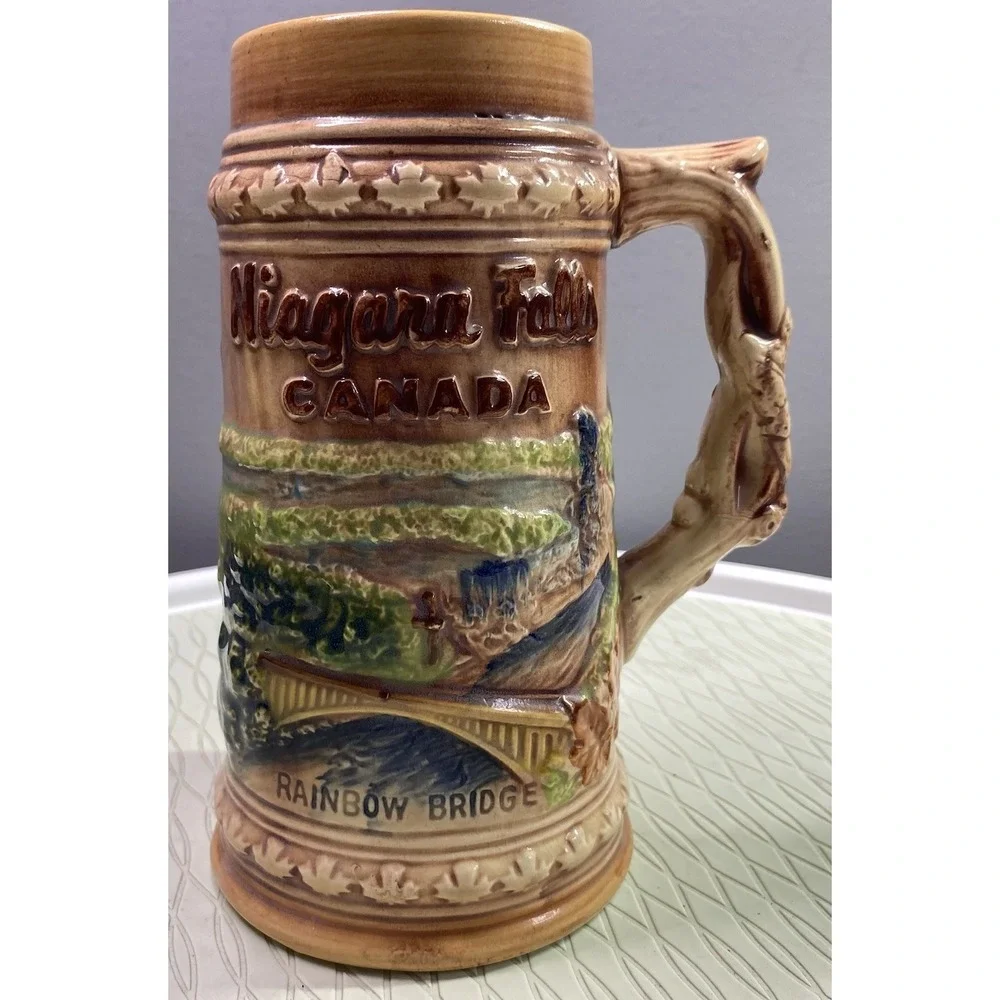 VTG NIAGARA FALLS CANADA - RAINBOW BRIDGE BEER‎ STEIN BREWERIANA COLLECTORS